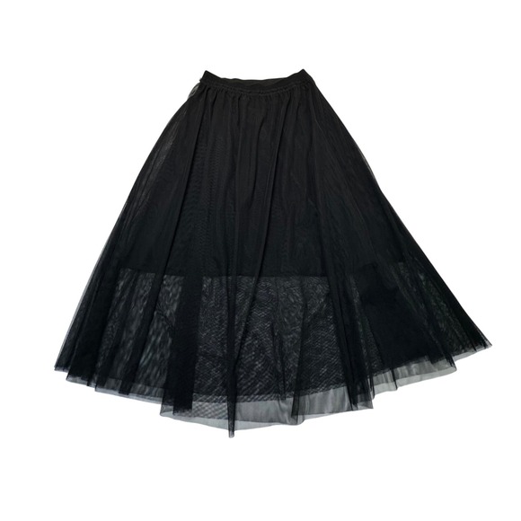 H&M Dresses & Skirts - H&M Black Mesh Tulle Midi Skirt Size M NWT Romantic Witchy Balletcore Ethereal